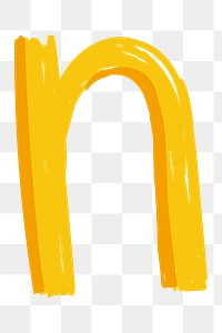 Letter N png doodle font alphabet typography