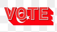 Vote text Turkey flag png election