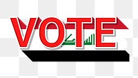 Vote text Iraq flag png election