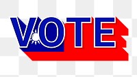 Vote text Taiwan flag png election