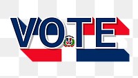 Vote text Dominican Republic flag png election