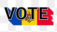 Vote text Moldova flag png election