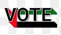 Vote text United Arab Emirates flag png election