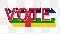 Vote text Central African Republic flag png election