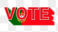 Vote text Portugal flag png election