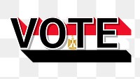 Vote text Egypt flag png election