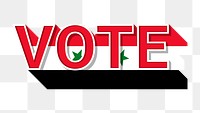 Vote text Syria flag png election