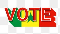 Vote text Senegal flag png election