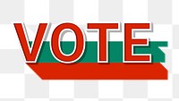 Vote text Bulgaria flag png election