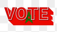 Vote text Morocco flag png election