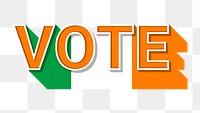 Vote text Ireland flag png election