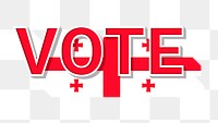 Vote text Georgia flag png election