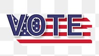 Vote text US flag png election
