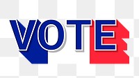 Vote text France flag png election