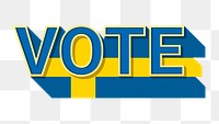 Vote text Sweden flag png election