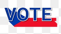 Vote text Czech Republic flag png election