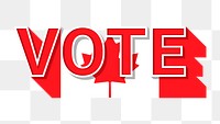 Vote text Canada flag png election