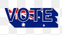 Vote text Australia flag png election