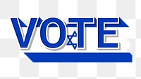 Vote text Israel flag png election