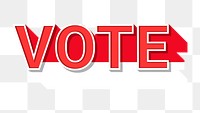 Vote text Indonesia flag png election