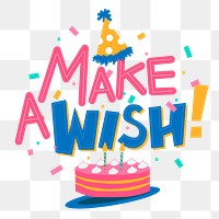 Kids birthday party message png typography