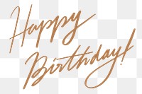 Elegant happy birthday! png script font