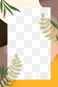 Rectangle nature foliage frame png