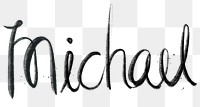 Hand drawn Michael png font typography