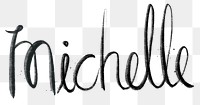 Hand drawn Michelle png font typography