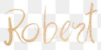 Robert sparkling gold font png typography
