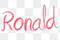 Ronald png name script font