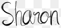 Hand drawn Sharon png font typography