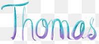 Thomas png two colored lettering font