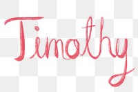 Timothy png hand lettering font