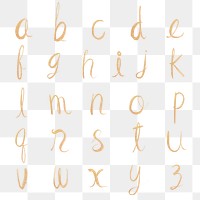 Golden cursive alphabet png set | Premium PNG - rawpixel