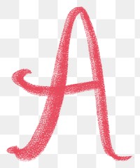 Letter A brush stroke png typography font