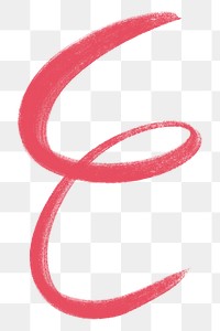 Letter E cursive typography png font