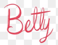 Betty png handwritten calligraphy font