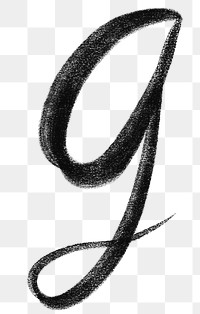 Hand drawn letter G png lettering typography font
