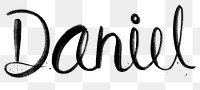 Hand drawn Daniel png font typography