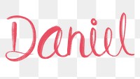 Daniel png name script font