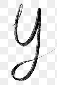 Png calligraphy letter Y typography font