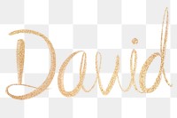 David png sparkling gold font typography