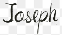 Hand drawn Joseph png font typography