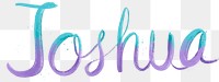 Joshua png script calligraphy font