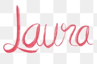 Laura png hand lettering font