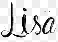 Hand drawn Lisa png font typography