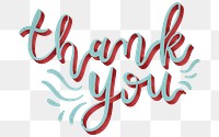 Png thank you calligraphy text