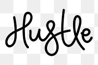 Png hustle word calligraphy text typography