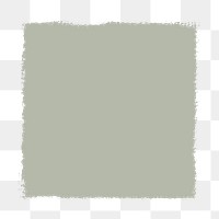 Neutral green rectangle hand drawn watercolor element transparent png